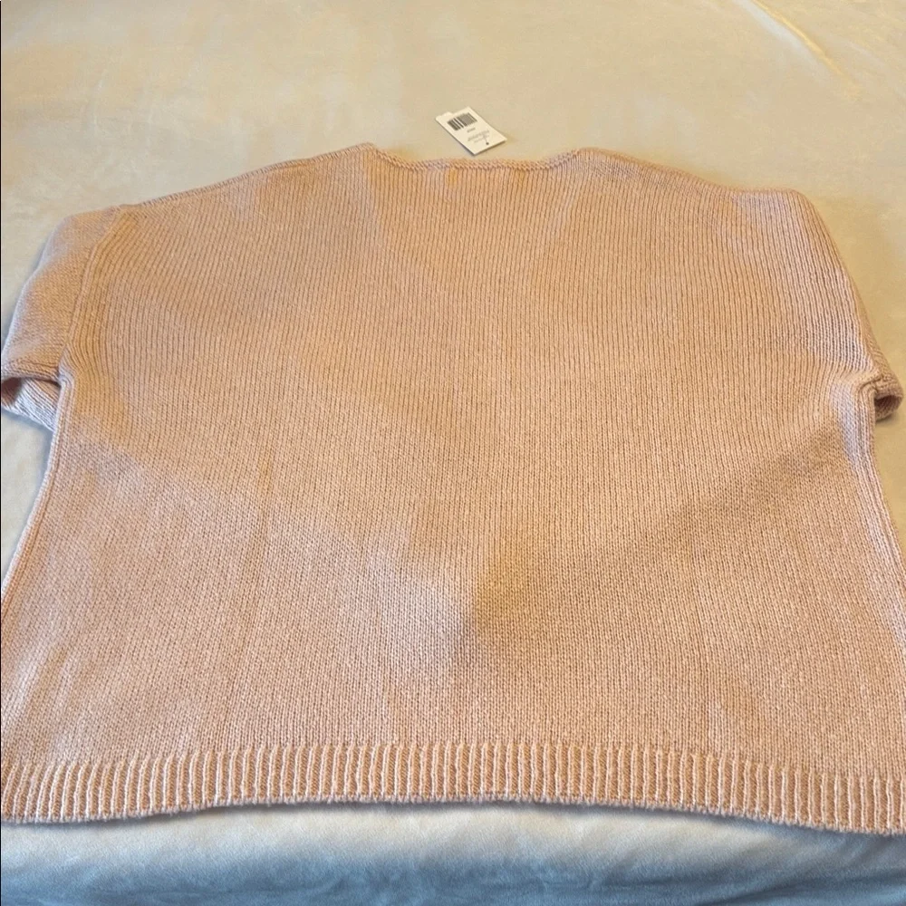 NWT! Mia & Tess Love V-Neck Sweater - Pink, sz M - Picture 6 of 7